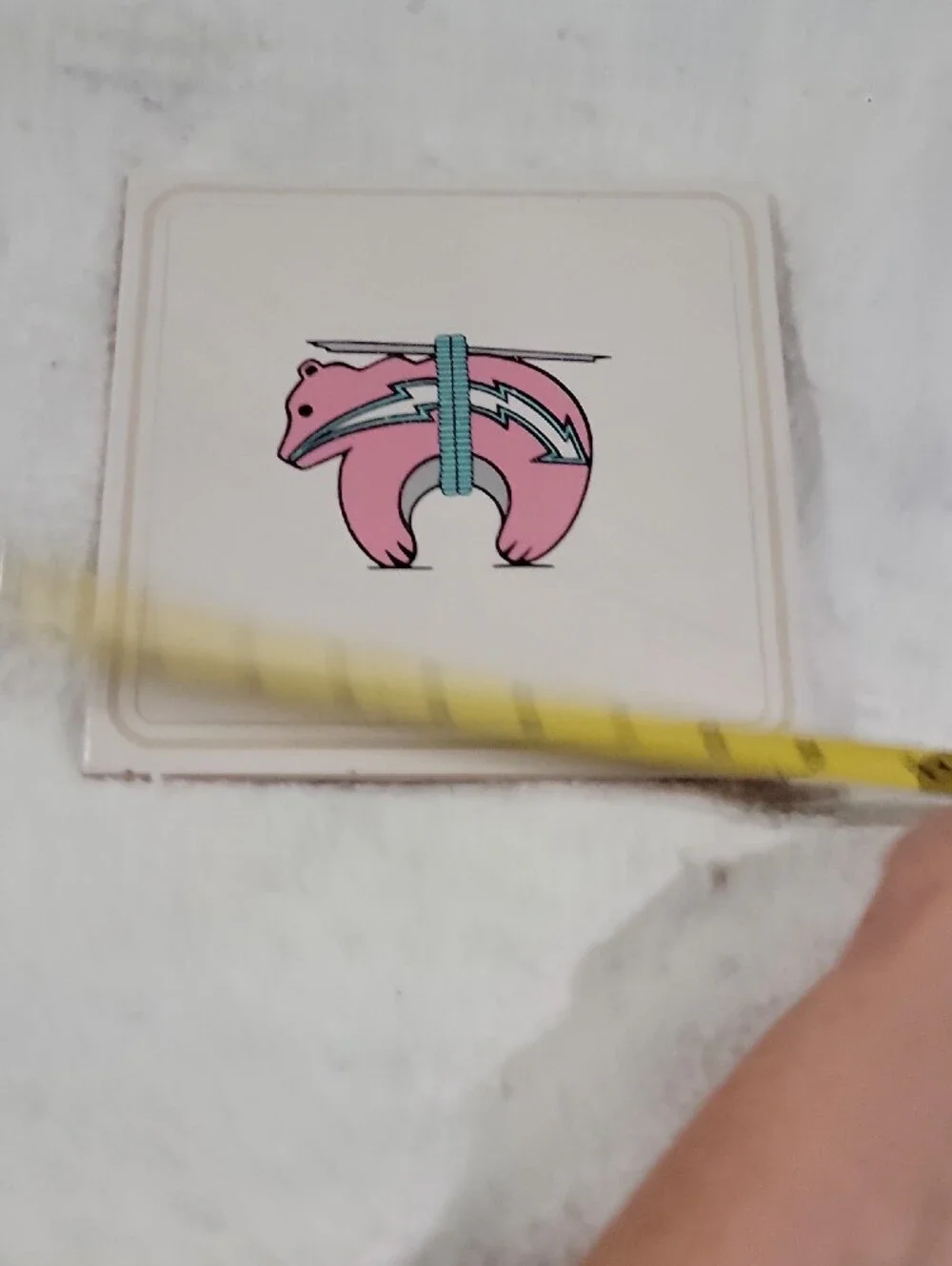 Hand Painted Zuni Bear Tile -Trivet - Native American